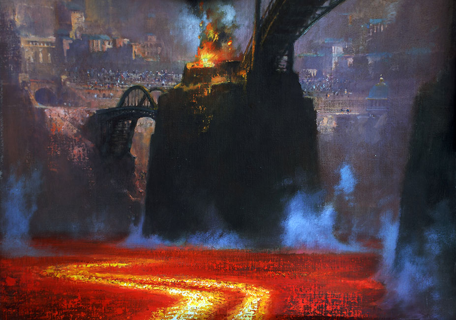 'Celebration of the Hive' by the artist John Harris, from 'The Rite of the Hidden Sun'.