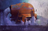 'Cleaning the Ducts' by the artist John Harris, from 'The Rite of the Hidden Sun'.