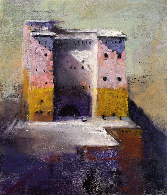 'Four Tower Gate' by the artist John Harris, from 'The Rite of the Hidden Sun'.