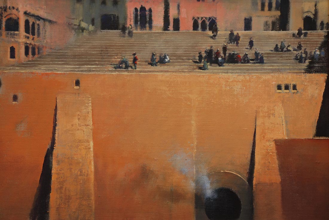 'On the Terrace' by the artist John Harris, from 'The Rite of the Hidden Sun'.