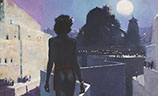 'The Rite of the Silver Path' by the artist John Harris, from 'The Rite of the Hidden Sun'.